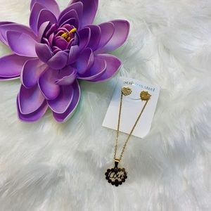 Love earrings and necklace